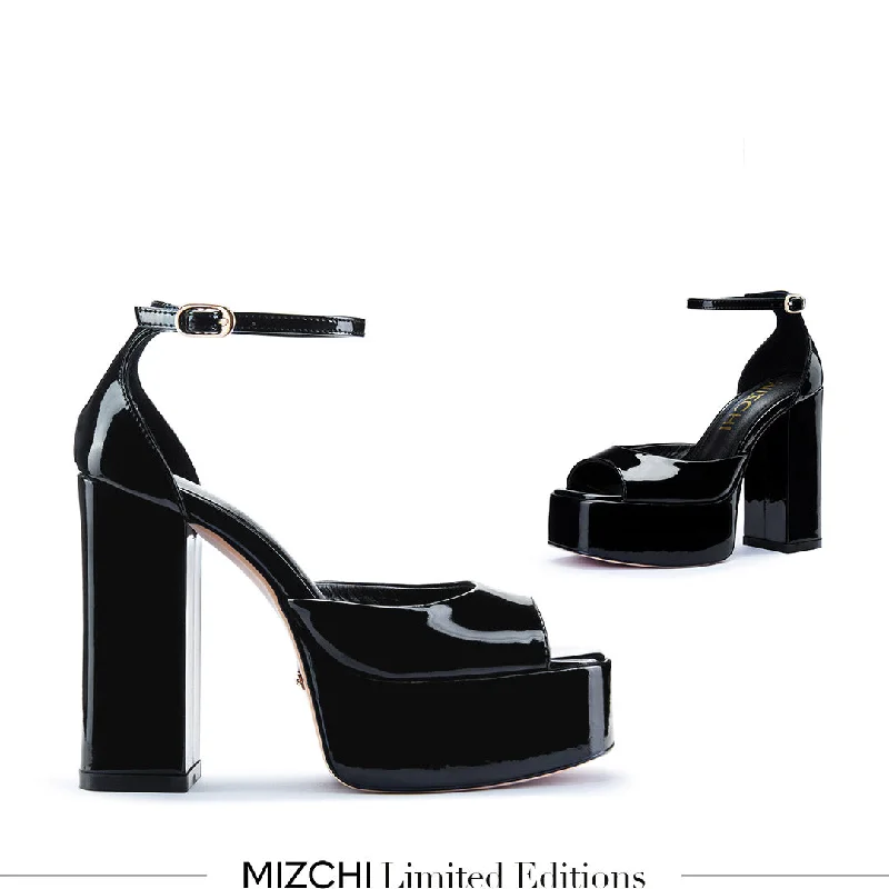 *LAURANCE - black patent platform