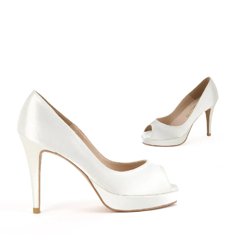 HINT SATIN - open toe platform