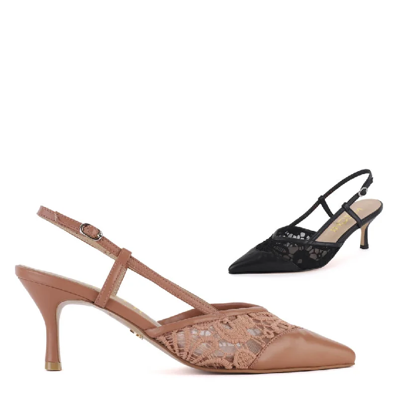 LUISA - lace slingback