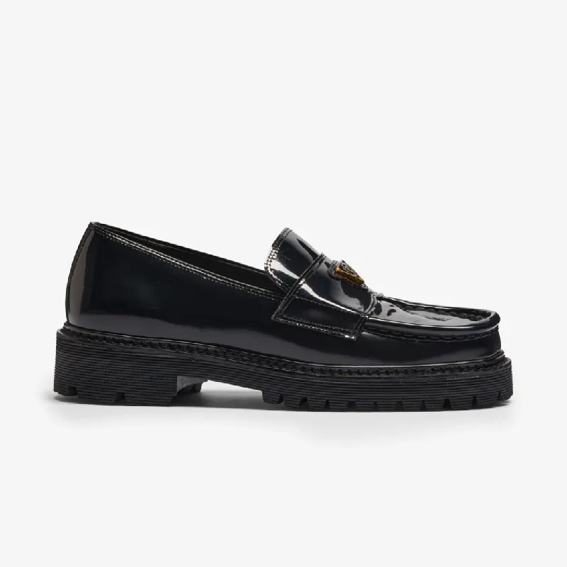 Lulie Patent Loafer in Black from Nōskin