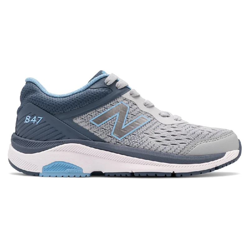 New Balance 847v4 Walking Shoe Light Aluminum Vintage Indigo/Team Carolina (Women's)