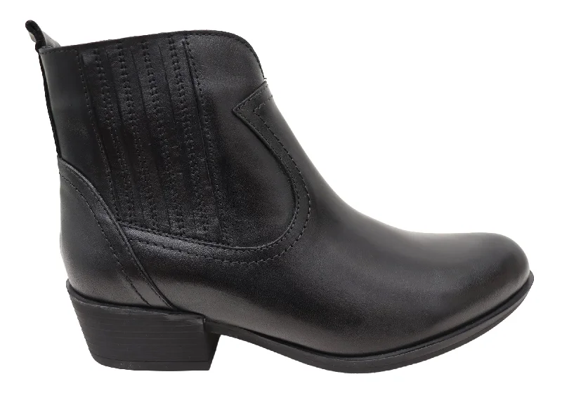 Orizonte Alotti Womens European Comfortable Leather Ankle Boots