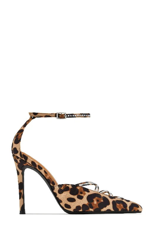 Tanalee Embellished High Heel Pumps - Leopard