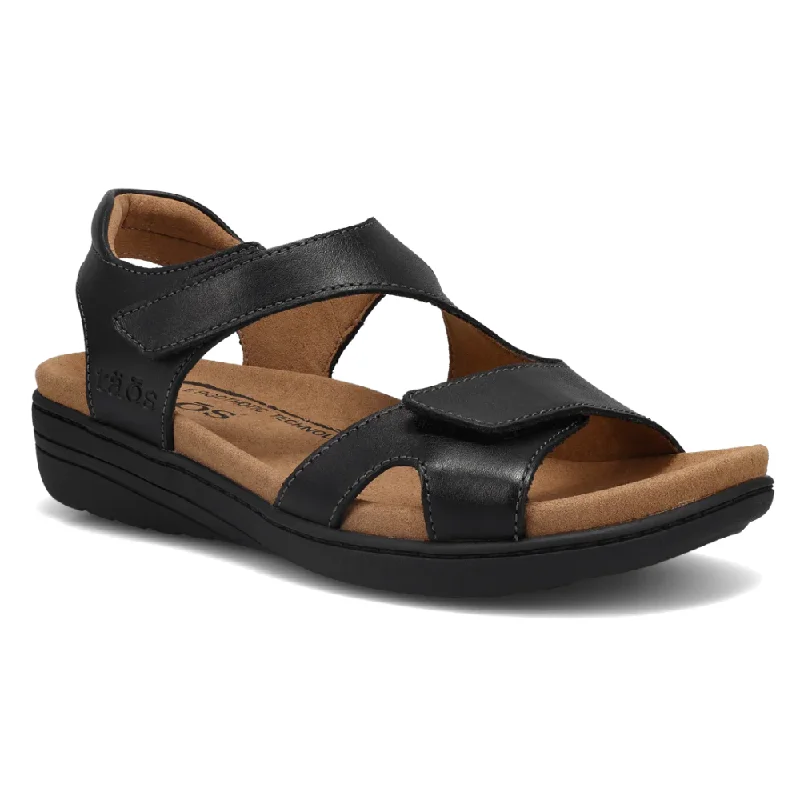 Taos Serene Black Leather Sandal (Women's)