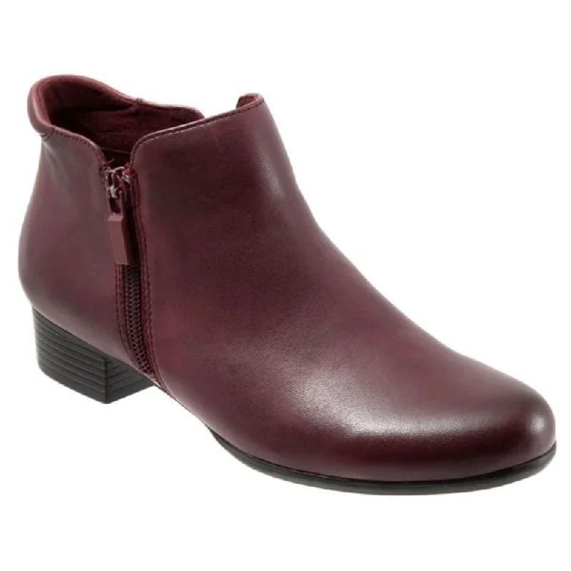 Trotters Major Dark Red Leather Bootie (Women's)