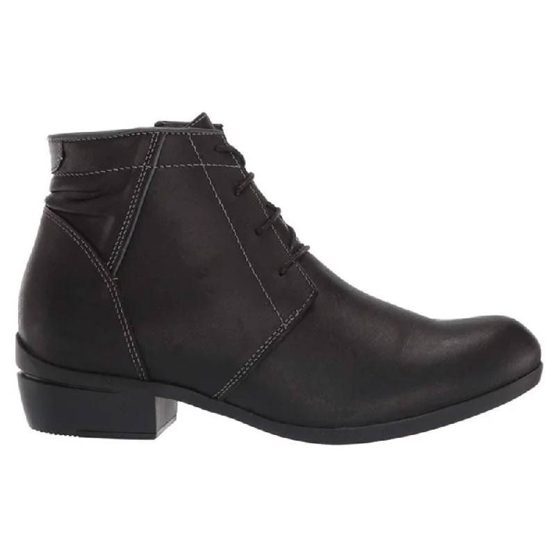 Wolky Delano Softy Wax Black Leather Bootie (Women's)