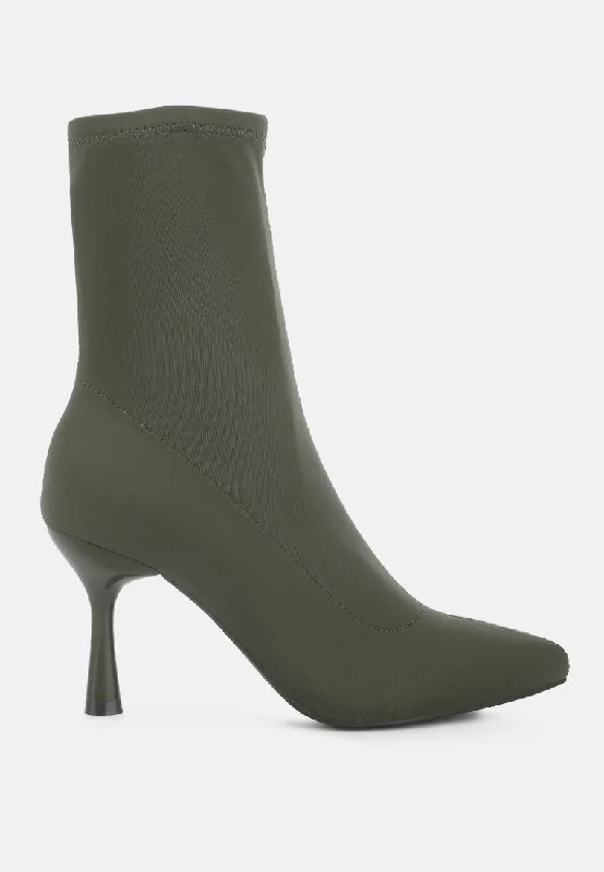 Zudio Solid Mid Heel Sock Boots