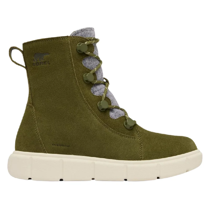 Sorel Explorer III Joan Utility Green/Chalk Waterproof Boot (Women's)