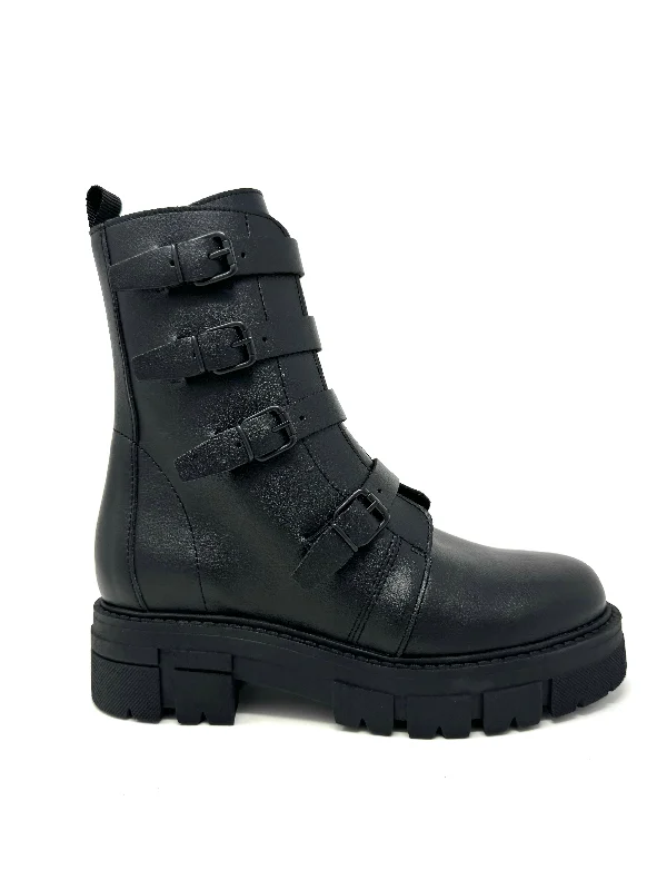 Stewie Buckle Boot in Black from Novacas