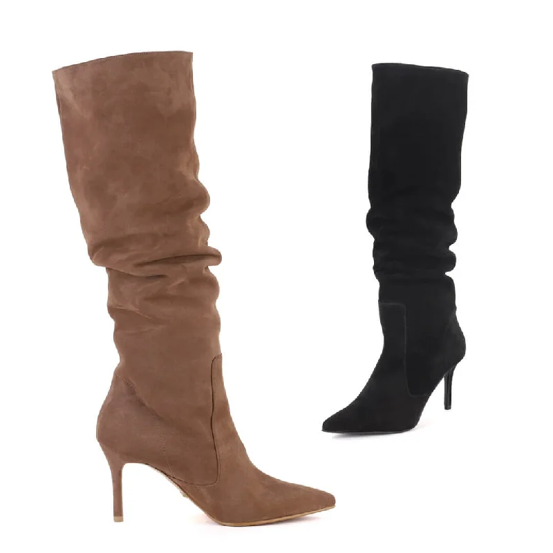 WOLLEN - suede long boots